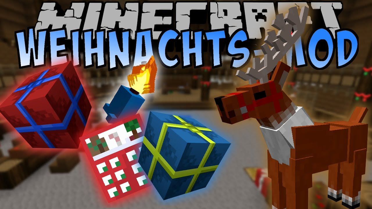 Minecraft Geschenke
 Minecraft WEIHNACHTS MOD Geschenke Weihnachtsmann Deko