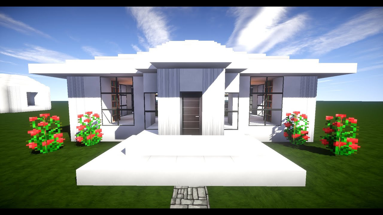 Minecraft Haus
 Minecraft modernes Haus mit Innengarten bauen 15x23