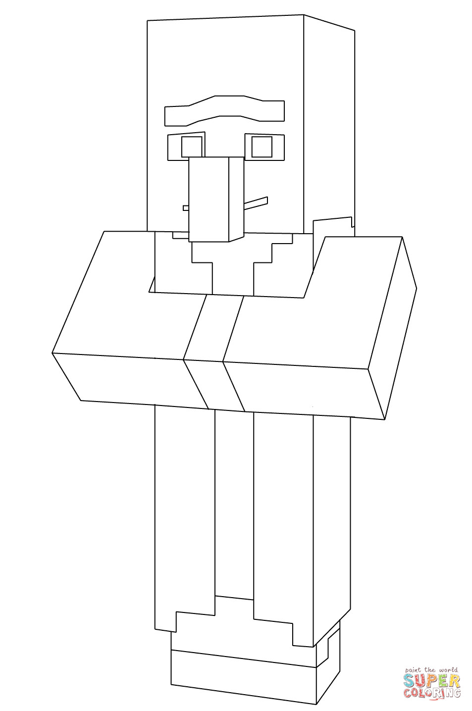 Minecraft Malvorlagen
 Minecraft Villager coloring page