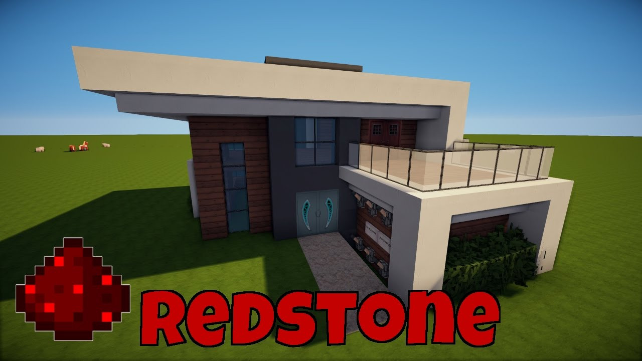 Minecraft Modernes Haus Bauen
 MINECRAFT MODERNES REDSTONE HAUS bauen TUTORIAL [HAUS 46