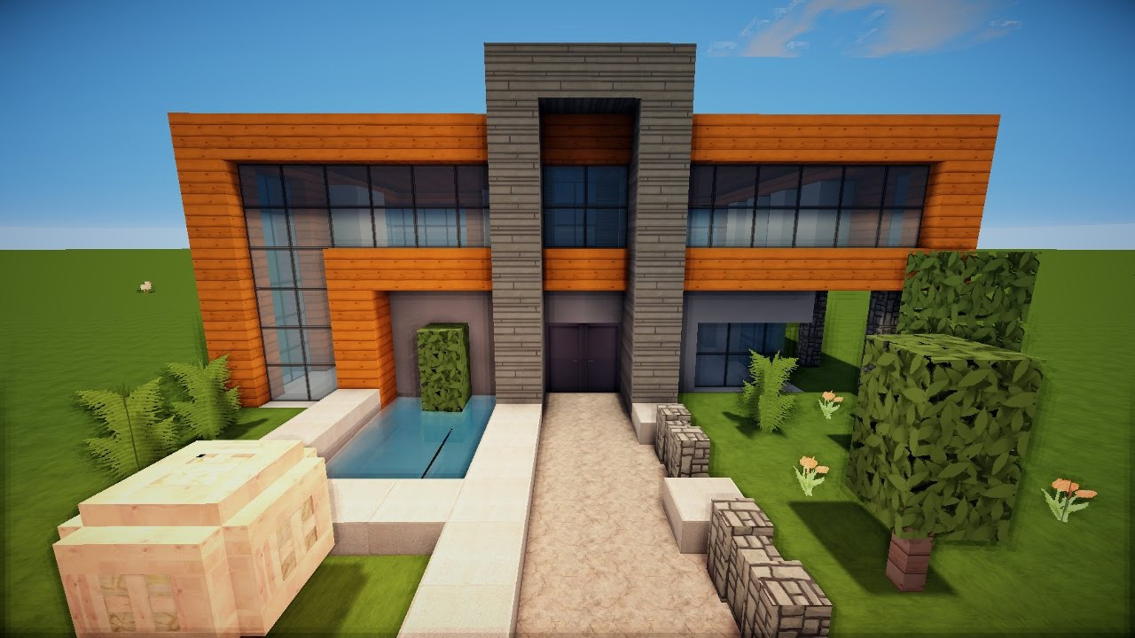 Minecraft Modernes Haus
 23 TÜR GROßES MODERNES MINECRAFT HAUS bauen TUTORIAL