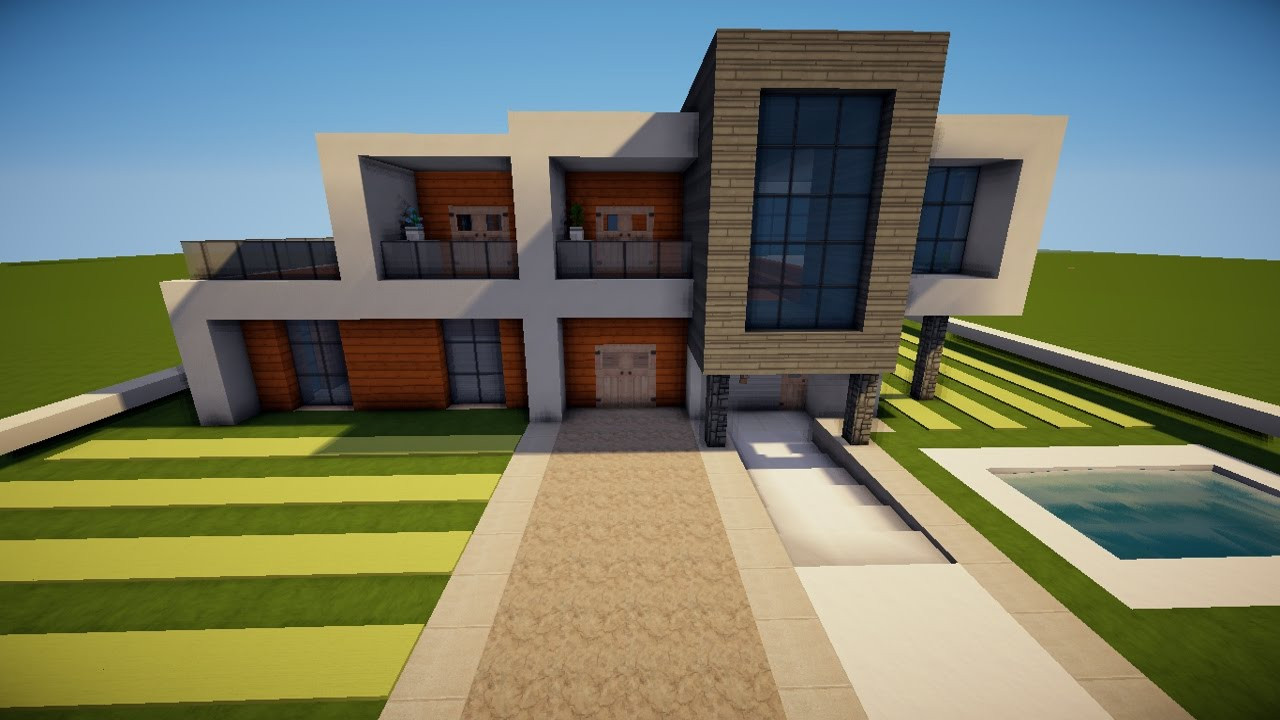 Minecraft Modernes Haus
 MINECRAFT GROßES MODERNES HAUS bauen TUTORIAL [german