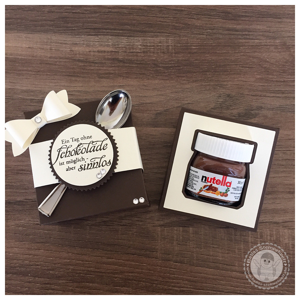 Mini Geschenke
 Stampin Up Mini Nutella Verpackung Bellas