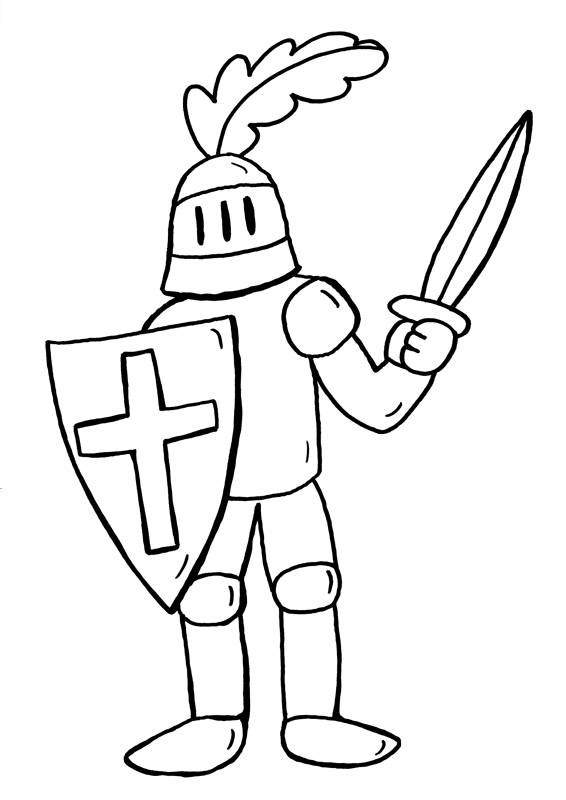 Mittelalter Ausmalbilder
 Kostenlose Malvorlage Ritter und Drachen Ritter zum Ausmalen