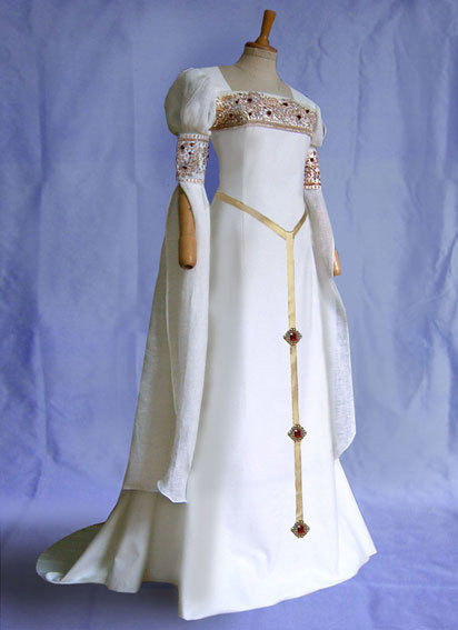 Mittelalter Hochzeitskleid
 Prachtvolles Brautkleid CALAYA Galadriel Elben Mittelalter