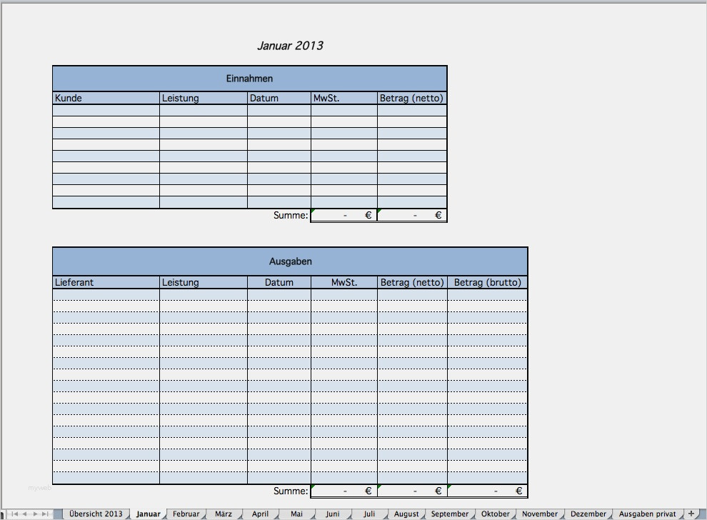 Monatliche Ausgaben Tabelle
 Tabelle Einnahmen Ausgaben Vorlage Openoffice