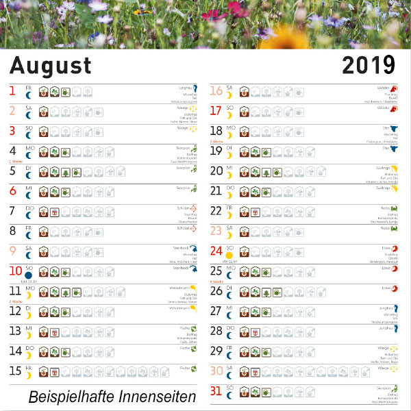 Mondkalender Garten
 Der Garten Wandkalender