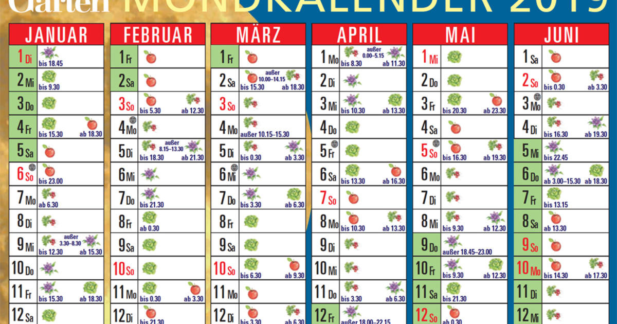 Mondkalender Garten
 Mondkalender Download Gärtnern nach dem Mond Mein