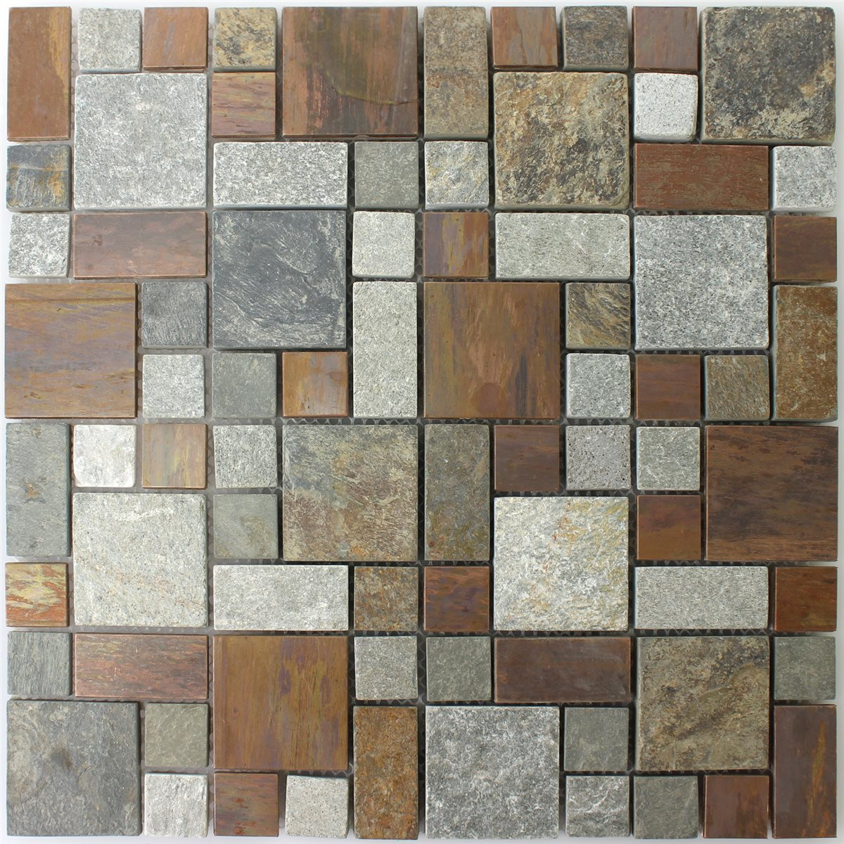 Mosaik Fliesen
 Naturstein Kupfer Mosaik Fliesen Mix TM