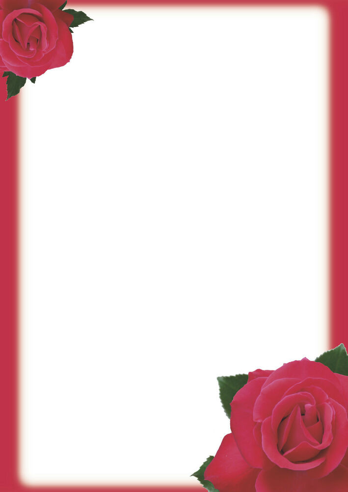 Motivpapier Hochzeit
 Motivpapier Briefpapier 20 Blatt DIN A4 rote Rosen