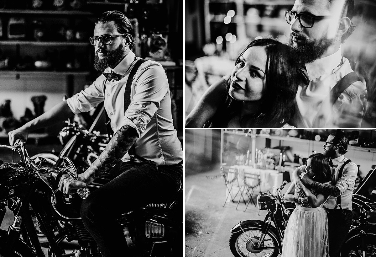 Motorrad Hochzeit
 Industrial Retro Hochzeit mit Gin Tonic Bar