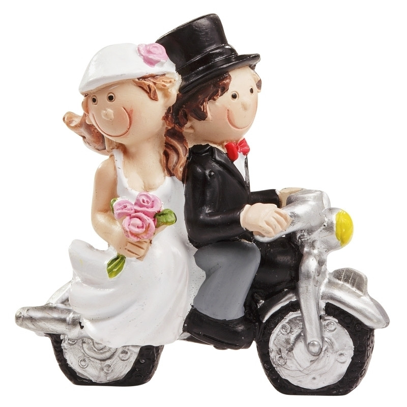 Motorrad Hochzeit
 Brautpaar Tortenaufsatz Biker Motorrad Hochzeit Hochzeitspaar