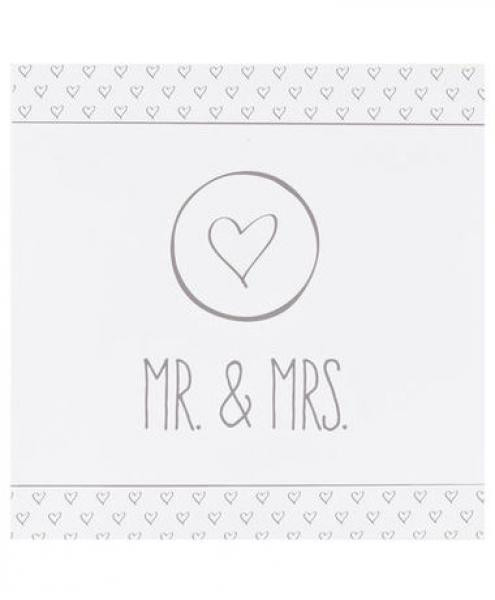 Mr &amp; Mrs Hochzeit
 Servietten Hochzeit Herz Mr & Mrs ca 33 x 33 cm