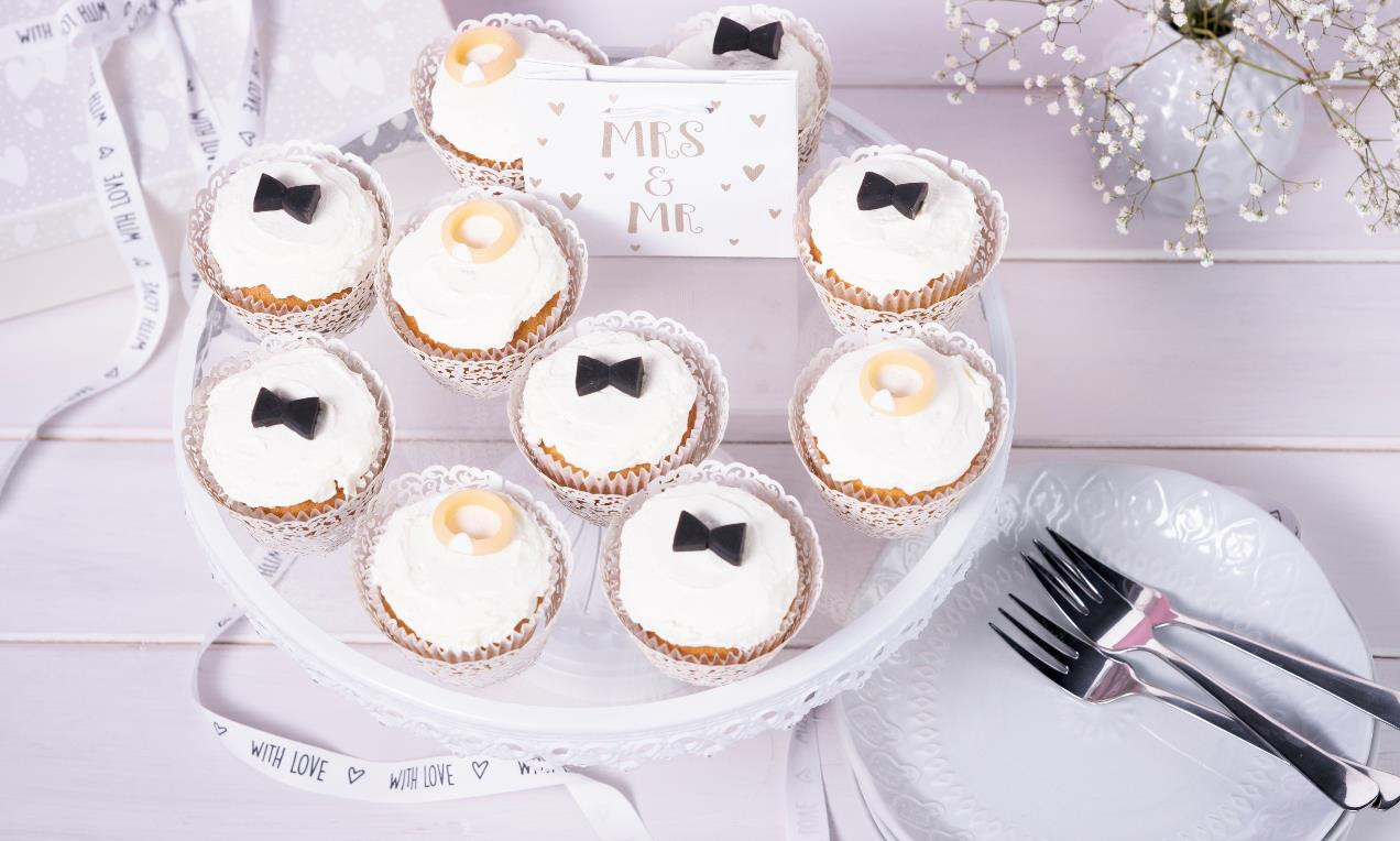 Muffins Hochzeit
 Hochzeits Cupcakes Rezept