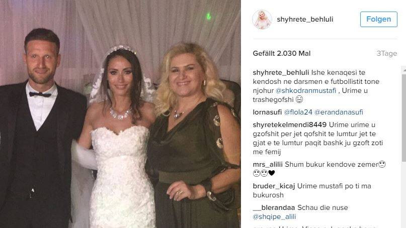 Mustafi Hochzeit
 Shkodran Mustafi hat geheiratet EM Spieler unter der
