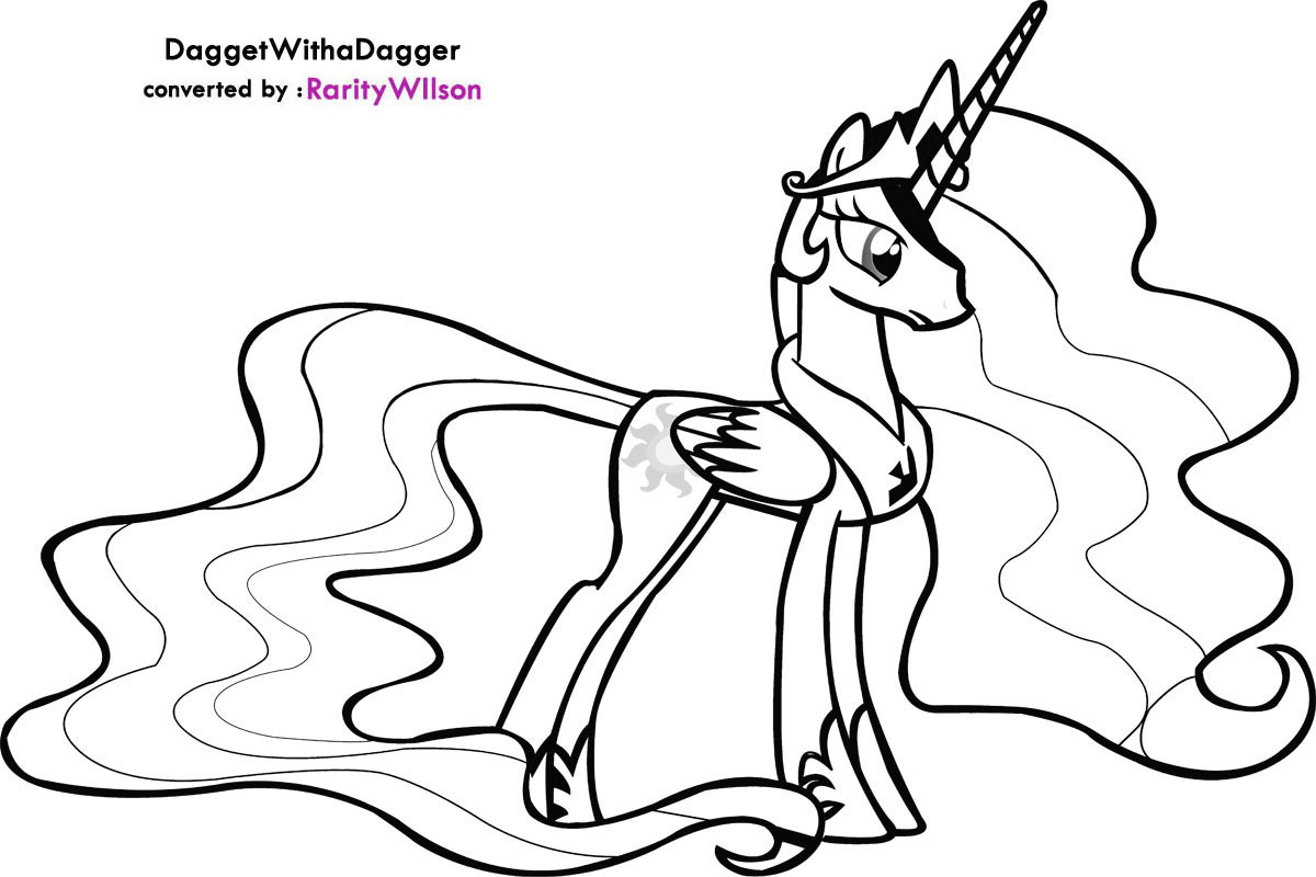 My Little Pony Ausmalbilder Prinzessin Luna
 13 dessins de coloriage My Little Pony Celestia à imprimer