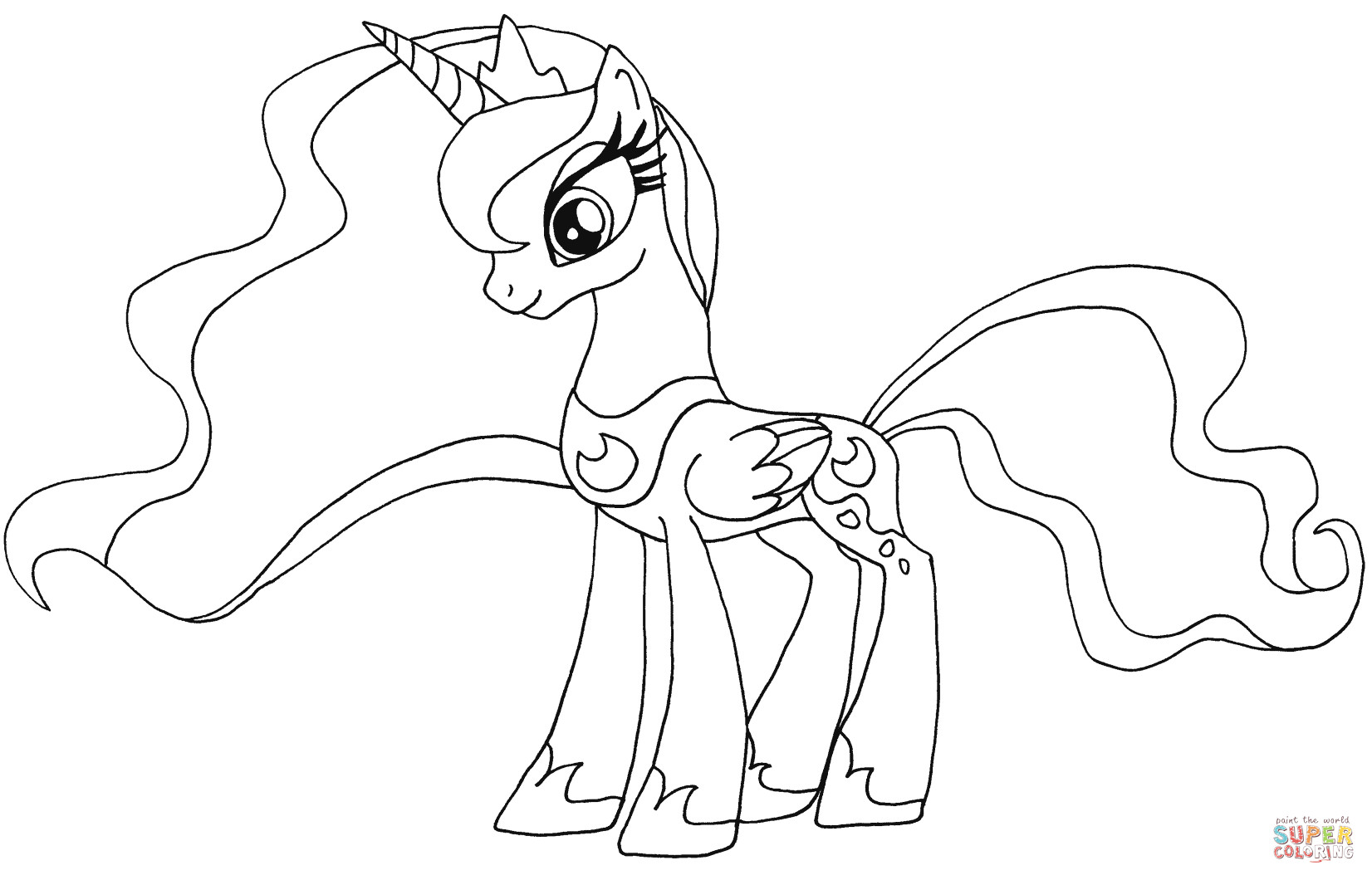 My Little Pony Ausmalbilder Prinzessin Luna
 My Little Pony Princess Luna coloring page