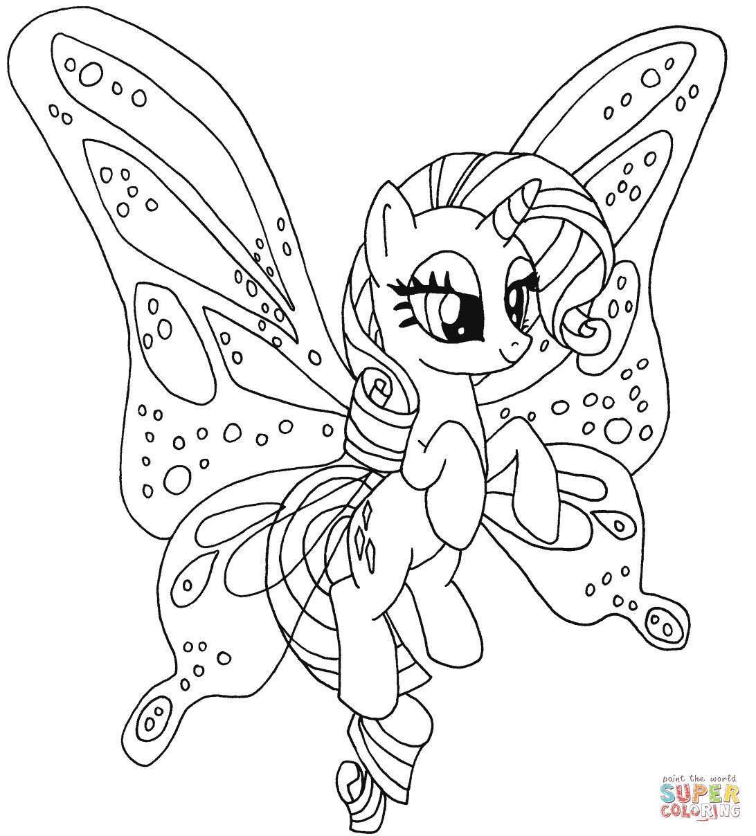 My Little Pony Ausmalbilder Prinzessin Luna
 Disegno di Rarity Pony da colorare