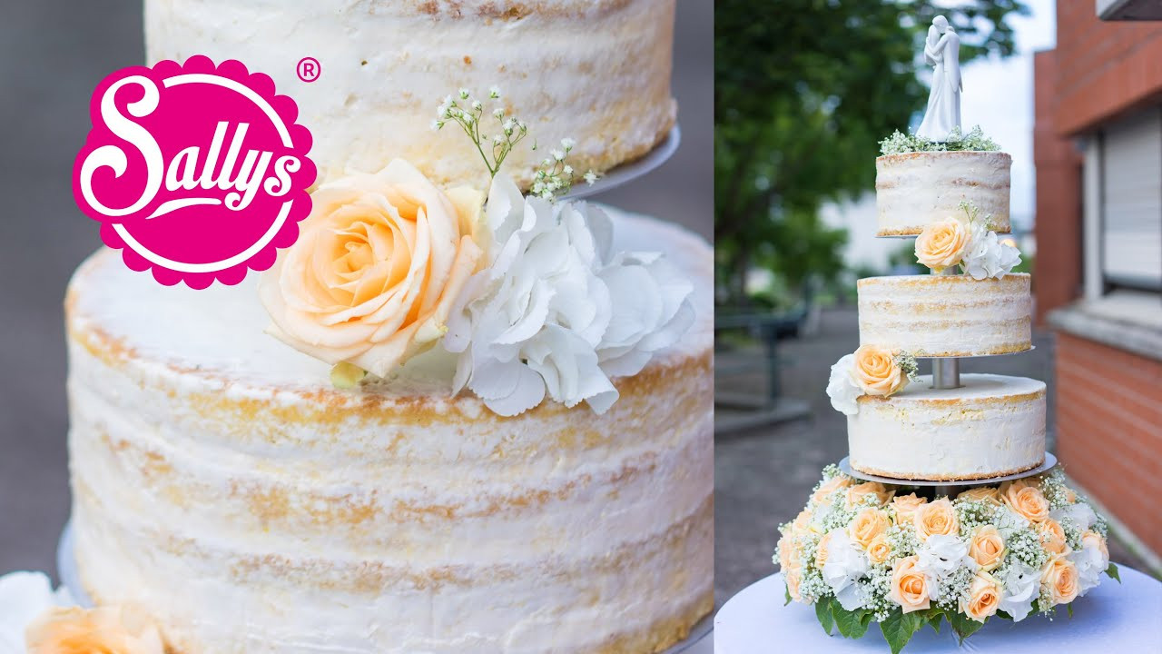 Naked Hochzeitstorte
 Hochzeitstorte dreistöckig Cake Eistorte mit