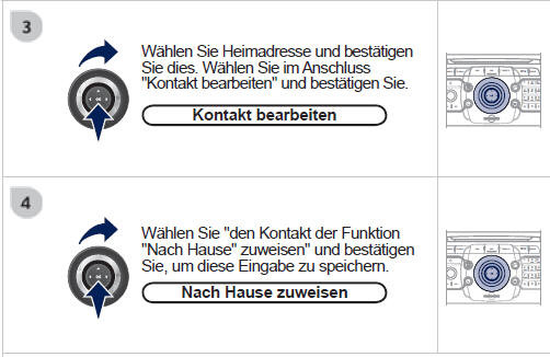 Navigation Nach Hause
 Peugeot 308 Adresse zuweisen und zum ziel "nach hause