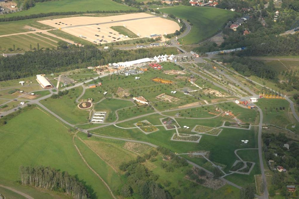 Neue Landschaft Ronneburg
 Luftaufnahme Ronneburg BUGA Gelände Neue Landschaft