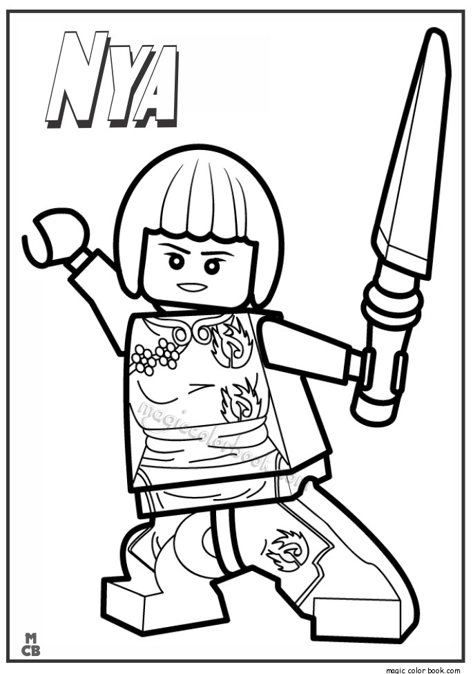 Ninjago Ausmalbilder Nya
 Ninjago Lego Coloring Pages nya Basement
