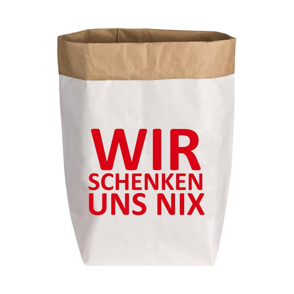 Nix Geschenke
 17 30 Paperbag Wir schenken uns nichts M online kaufen