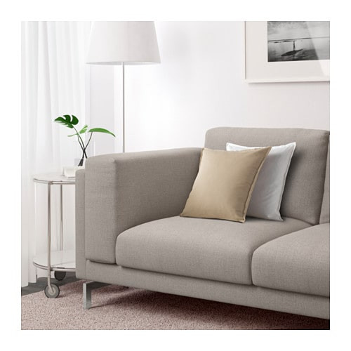 Nockeby Sofa
 NOCKEBY Sofa Tenö light gray chrome plated IKEA