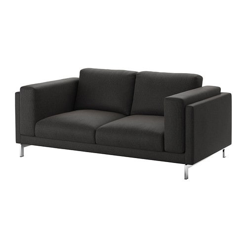 Nockeby Sofa
 NOCKEBY Two seat sofa Tenö dark grey chrome plated IKEA