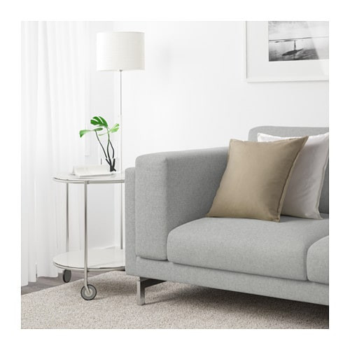 Nockeby Sofa
 NOCKEBY Sofa Tallmyra white black chrome plated IKEA