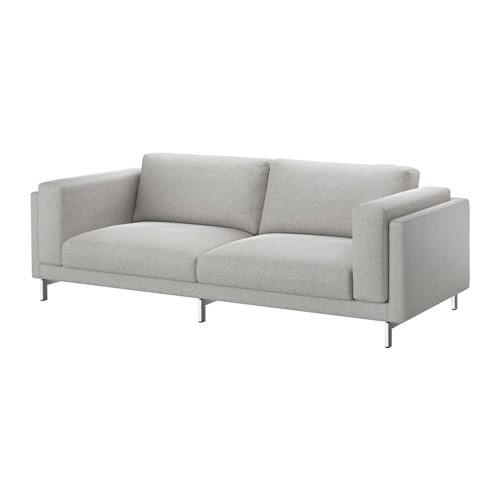 Nockeby Sofa
 NOCKEBY Sofa Tallmyra white black chrome plated IKEA