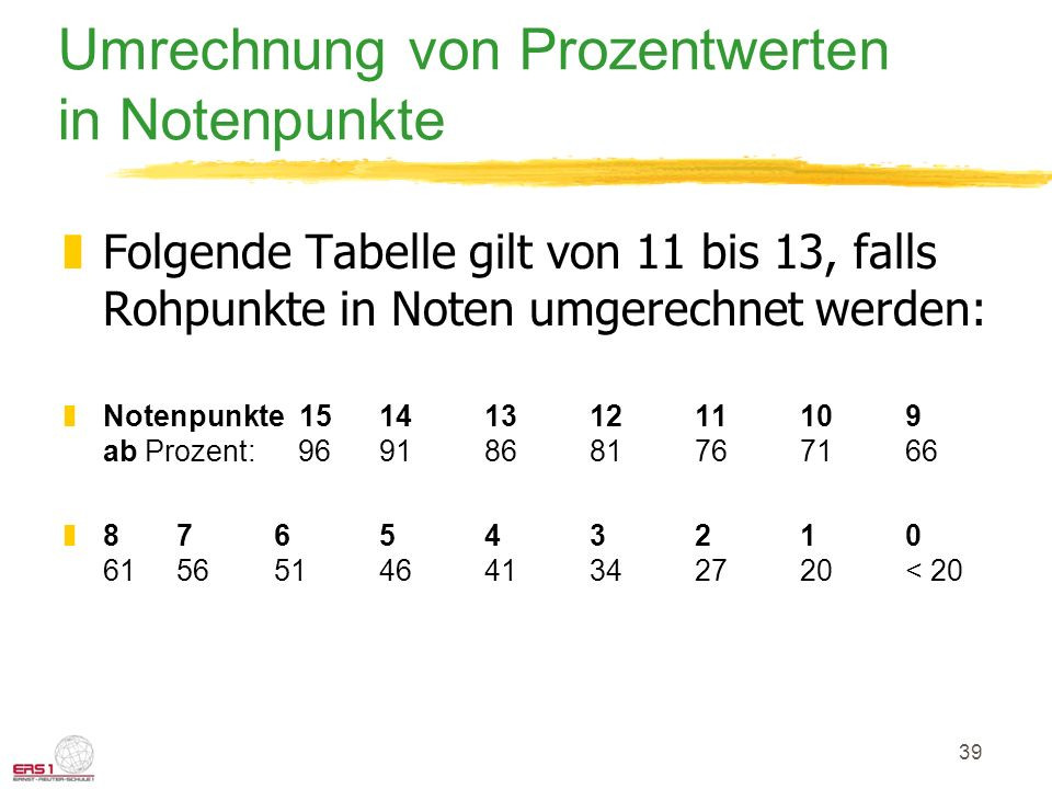 Noten Prozent Tabelle
 Ernst Reuter Schule 1 Oberstufengymnasium der Stadt