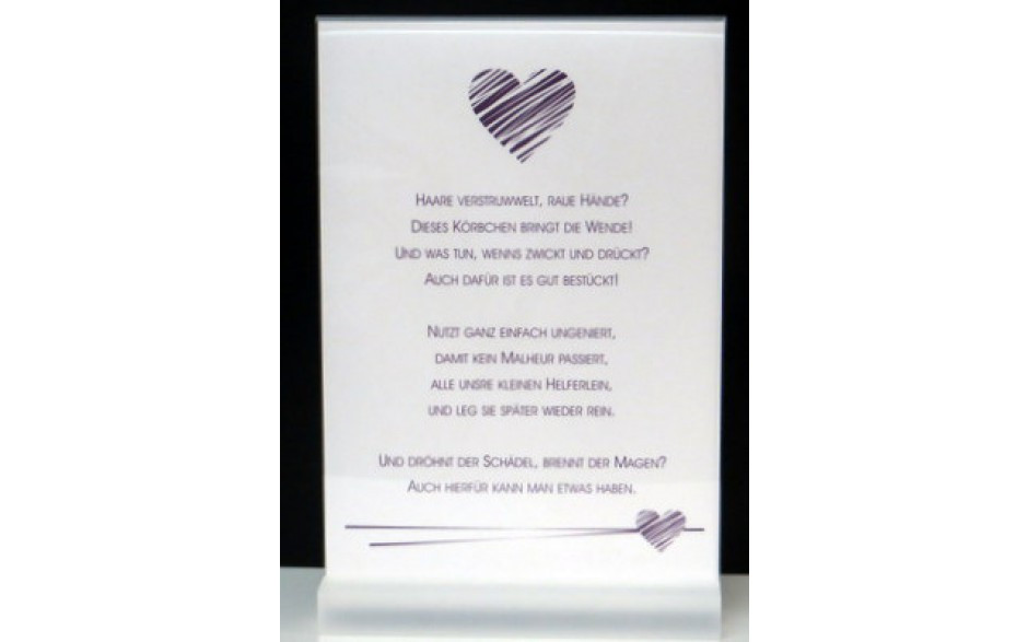 Notfallkörbchen Hochzeit Schild
 Schild "Notfallkörbchen" PrintandcopyBOX