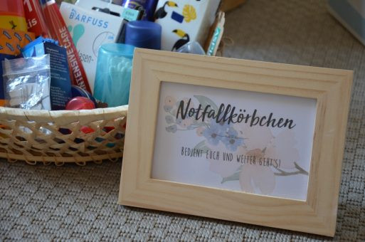 Notfallkörbchen Hochzeit Schild
 Notfallkörbchen für Hochzeit was muss rein DIY