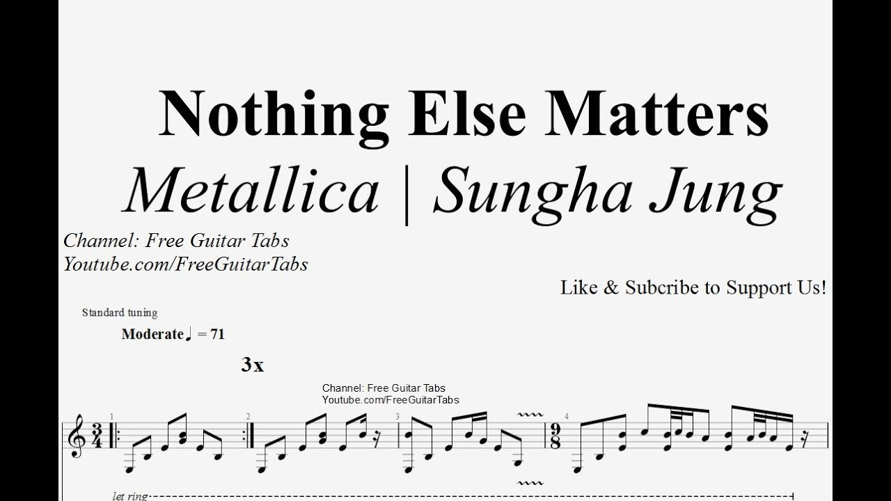 Nothing Else Matters Guitar
 Metallica Nothing Else Matters Guitar Tab