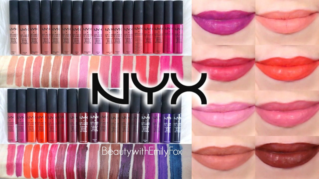 Nyx Soft Matte Lip Cream
 NYX Soft Matte Lip Cream Lip Swatches ALL SHADES