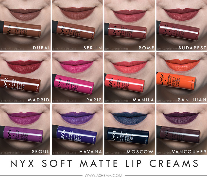 Nyx Soft Matte Lip Cream Swatches
 New NYX Soft Matte Lip Cream Shades Review & Swatches
