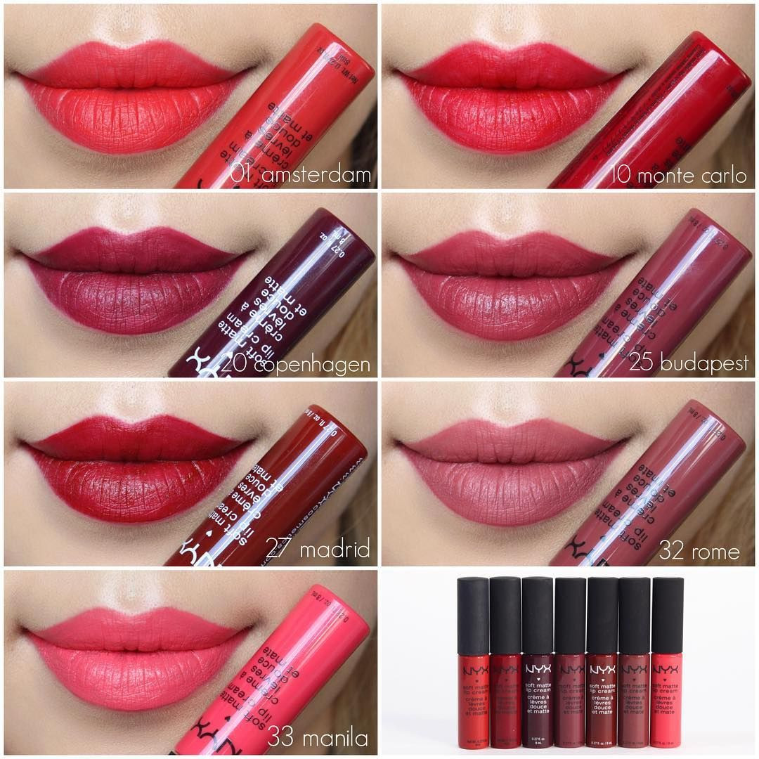 Nyx Soft Matte Lip Cream Swatches
 “ nyxcosmetics Soft Matte Lip Cream nyxcosmetics