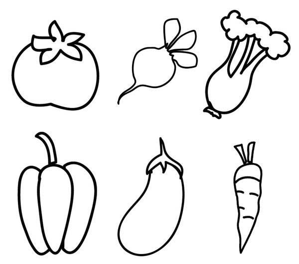 Obst Ausmalbilder
 Kostenlose Malvorlage Obst und Gemüse Gemüse zum Ausmalen