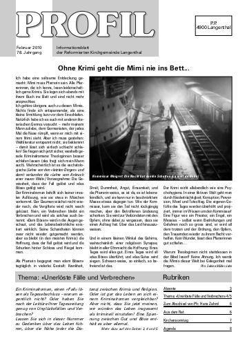 Ohne Krimi Geht Die Mimi Nie Ins Bett
 geht es zum Flyer Reformierte Kirche Belp Belpberg Toffen