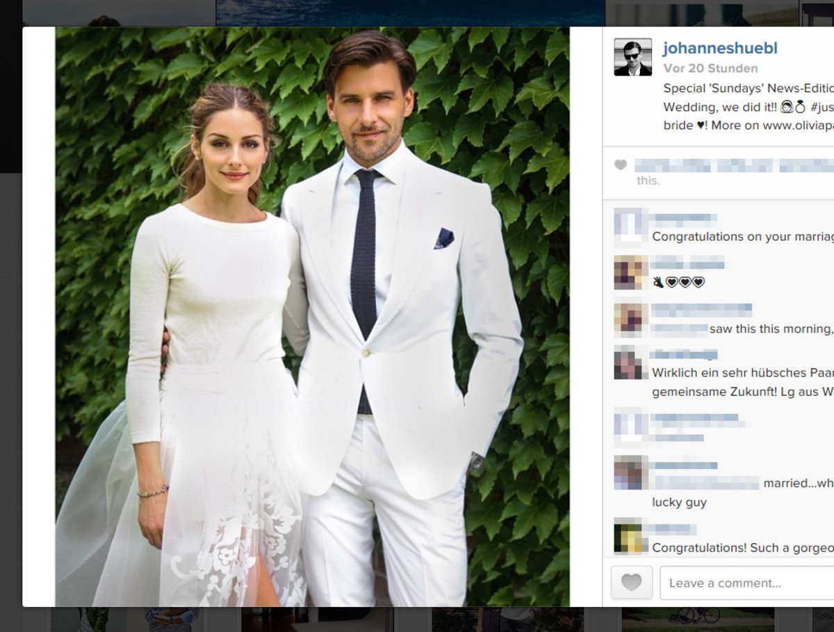 Olivia Palermo Hochzeit
 Olivia Palermo & Johannes Huebl Hochzeit ganz in Weiß