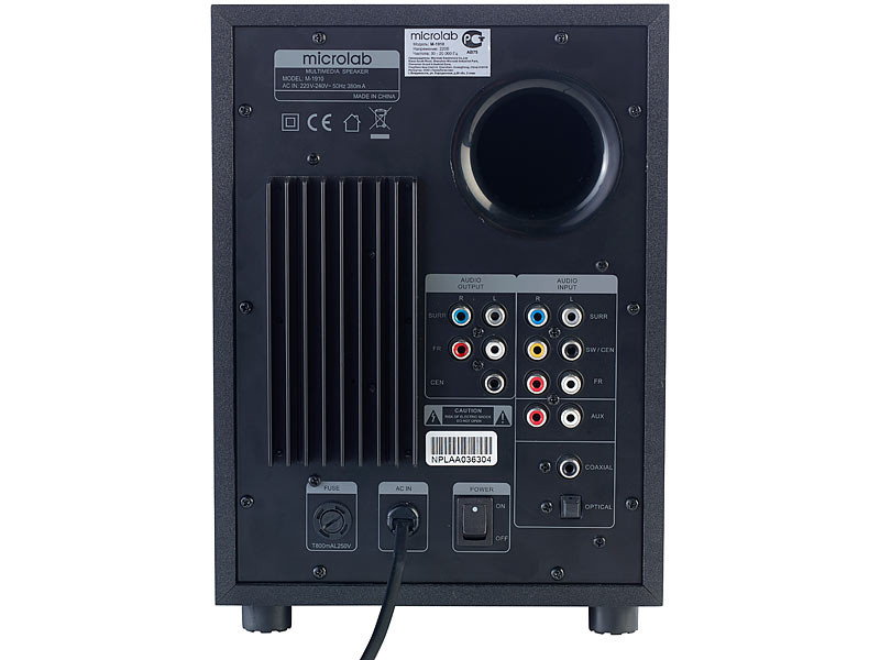 Optischer Eingang
 auvisio PCM 5 1 Surround Soundsystem optischer Audio
