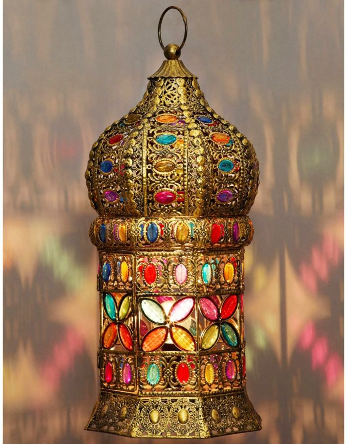 Orientalische Lampen
 orientalische lampen bunte steine bronze marokkanisch