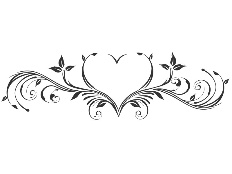 Ornament Hochzeit
 Wandtattoo Herz Ornament Wandtattoo verschnörkeltes Herz