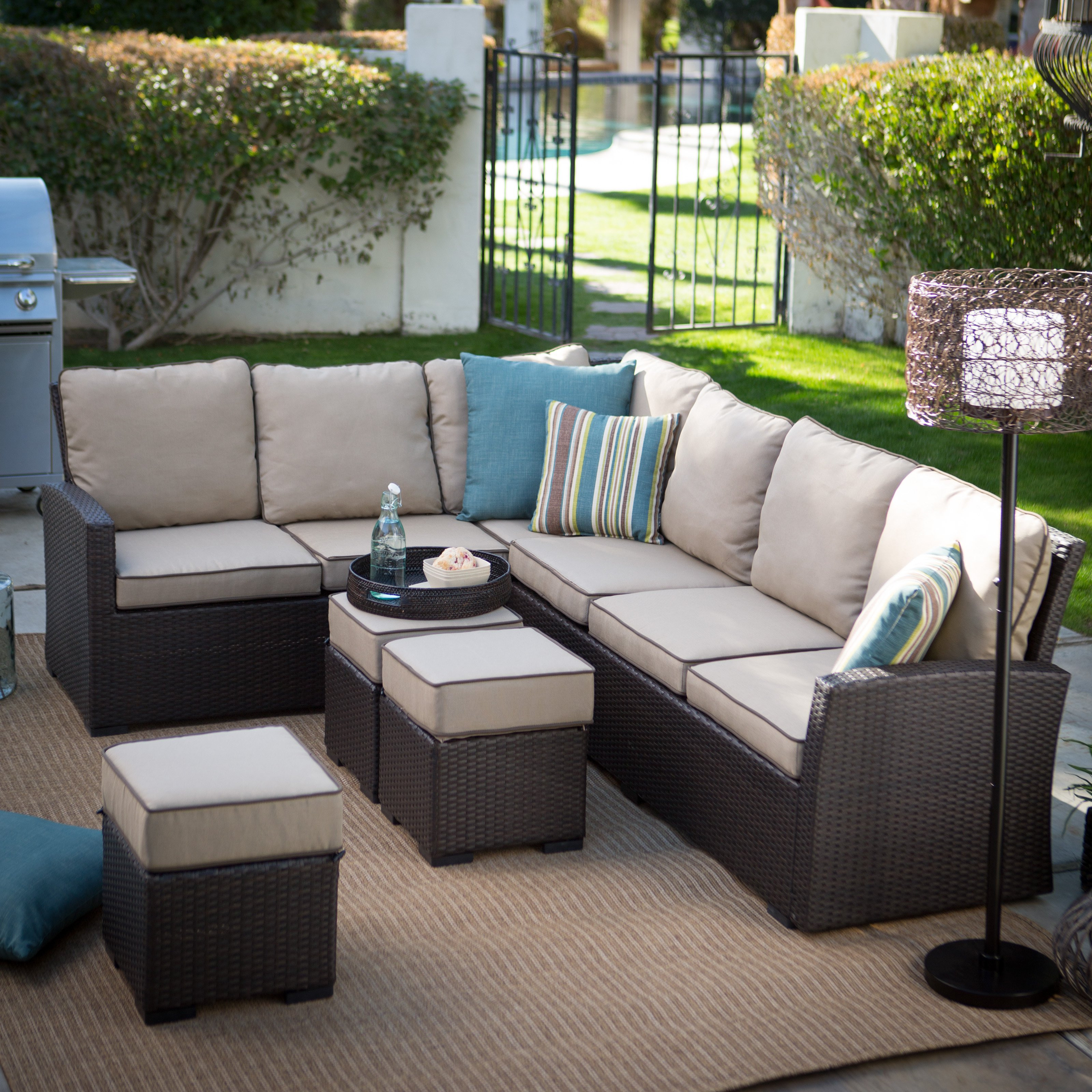 Outdoor Sofa
 Belham Living Monticello All Weather Outdoor Wicker Sofa