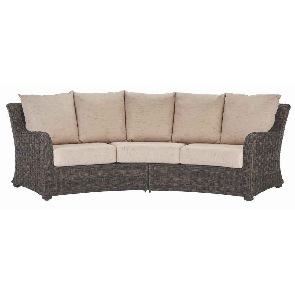 Outdoor Sofa
 Home Decorators Collection Sunset Point Brown 3 Seater