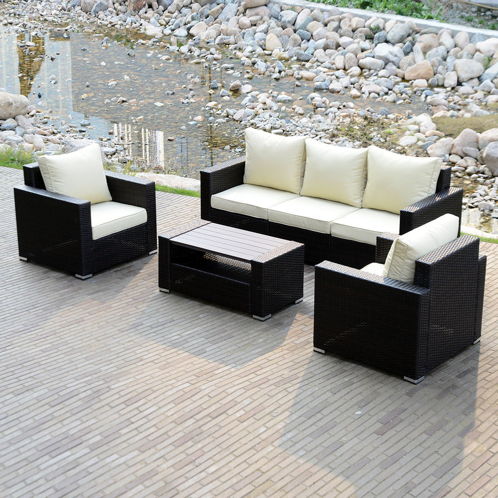 Outdoor Sofa
 Sectional Outdoor Patio Wicker Rattan Sofa Sets PE Deck