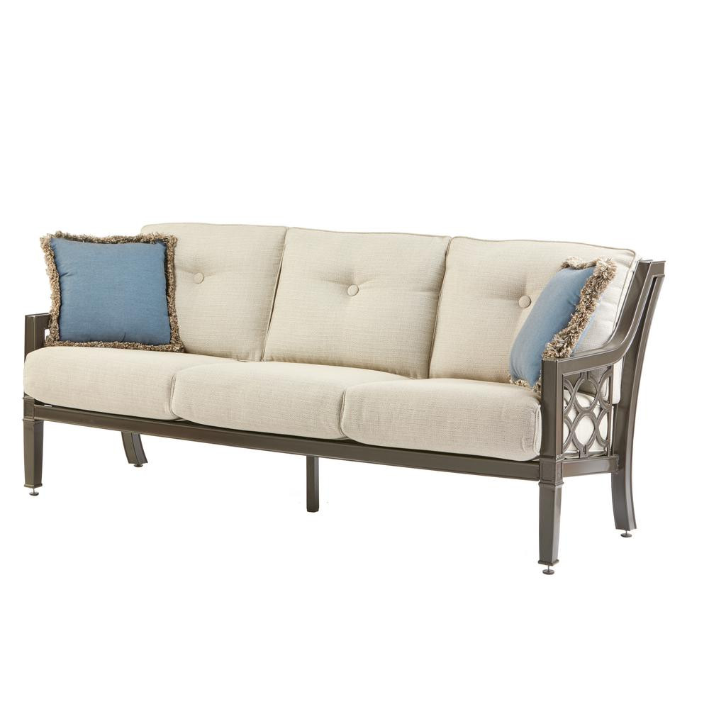 Outdoor Sofa
 Hampton Bay Torquay Wicker Outdoor Sofa with Charleston