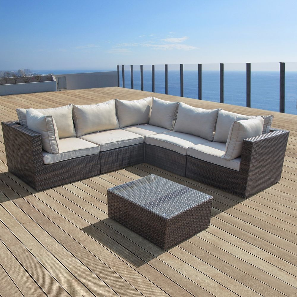 Outdoor Sofa
 SUPERNOVA Outdoor Patio 6PC Sectional Furniture Wicker