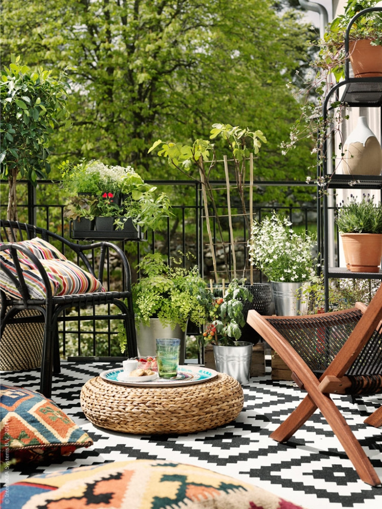 Outdoor Teppich Ikea
 40 Ideen für attraktive Balkon Gestaltung für wenig Geld